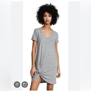 Z Supply Heather Gray V-Neck Knotted Tee